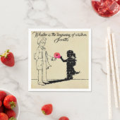 知恵疑問に思パーティーナプキンスの始まり スタンダードカクテルナプキン (インサイチュ)