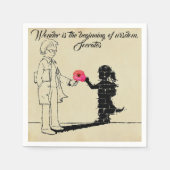 知恵疑問に思パーティーナプキンスの始まり スタンダードカクテルナプキン (正面)