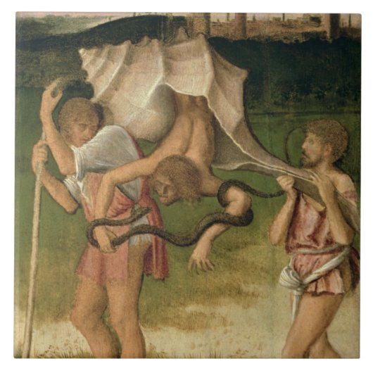 知恵(パネルの油)のアレゴリー タイル (正面)