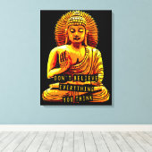 知恵。全て信じて行くな考えい キャンバスプリント (インサイチュ (ウッドフロア))