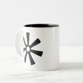 知恵、創造性のANANSE NTONTAN |の記号 ツートーンマグカップ (正面左)