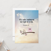 知恵 – 箴言10:19 カード (正面/裏面インサイチュ)