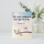 知恵 – 箴言10:19 ポストカード (スタンド正面)