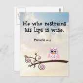 知恵 – 箴言10:19 ポストカード (正面/裏面)