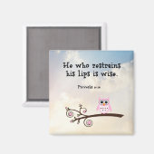 知恵 – 箴言10:19, マグネット (正面/裏面)