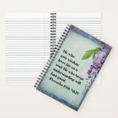 知恵 – 箴言19:8 – 聖書の勉強ノート ノートブック (内側)