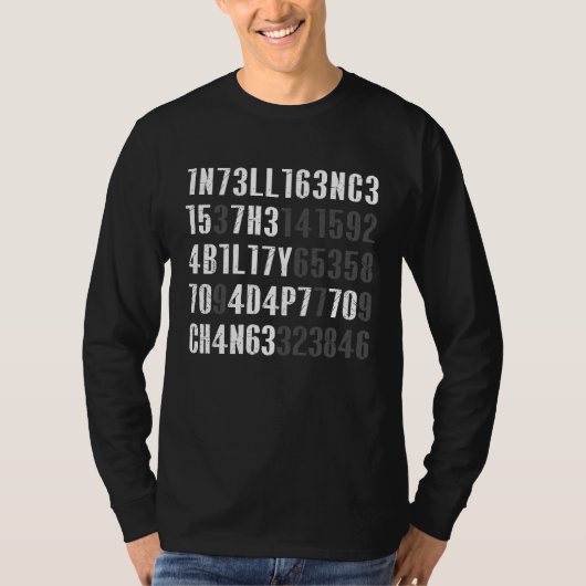 知能とは変化に適応する能力 Tシャツ (正面)