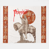 知覚伝説/聖なる灰色の赤の白のクエスト フリースブランケット (正面(横))