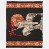 知覚伝説/聖なる灰色の黒の赤のクエスト フリースブランケット (正面)