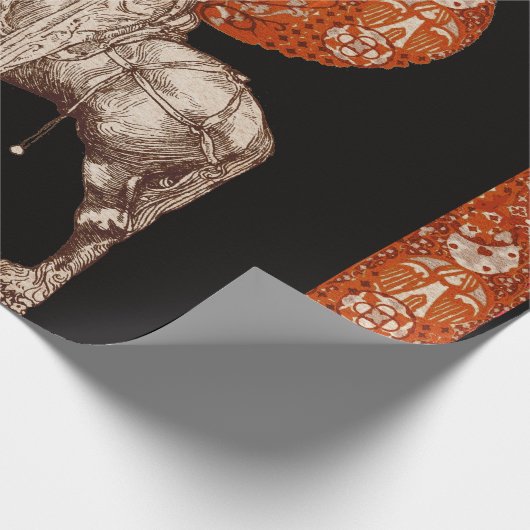 知覚伝説/聖なる灰色の黒の赤のクエスト ラッピングペーパー (角)