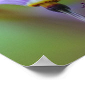 知覚引用文紫感動的花 ポスター (角)