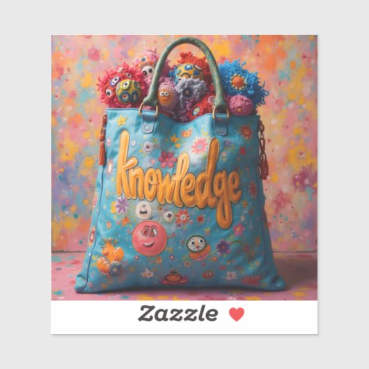 知識かわいらしのバッグ シール (シート)