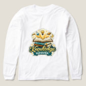 知識が創造的な学びをインスパイアするアート トライブレンドTシャツ (デザイン正面)