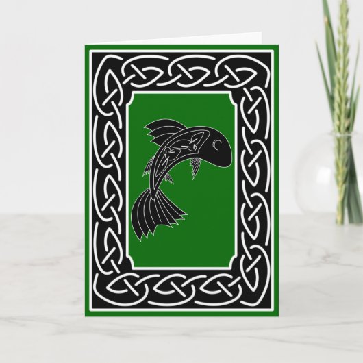 知識のサケ-挨拶状 カード (正面)