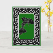 知識のサケ-挨拶状 カード (黄色い花)