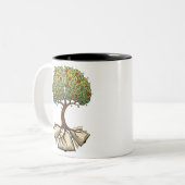 知識のツリー先生マグ | 贈りユニーク物 ツートーンマグカップ (正面左)
