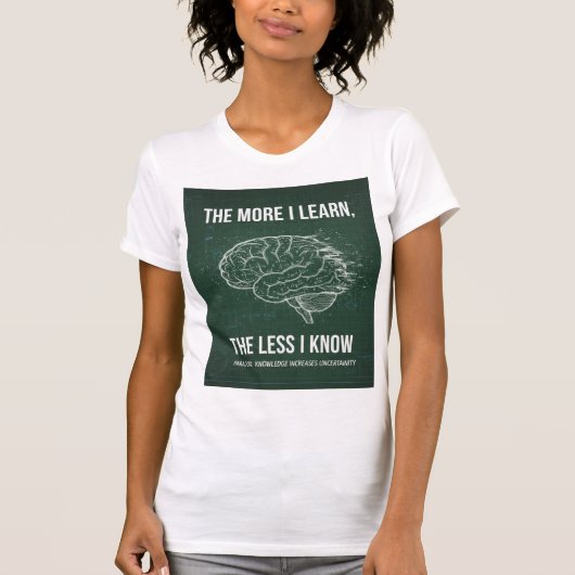 知識のパラドックスTシャツ Tシャツ (正面)