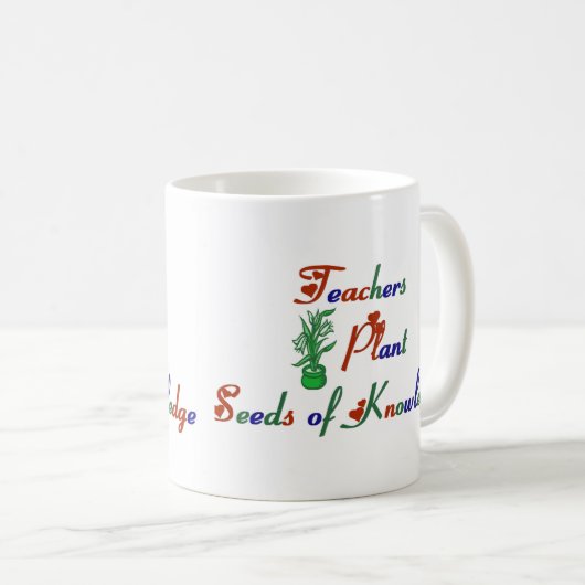 知識のマグの先生の植物の種 コーヒーマグカップ (正面右)