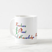 知識のマグの先生の植物の種 コーヒーマグカップ (正面左)