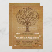 知識の木教師引退招待 招待状 (正面/裏面)