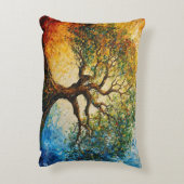 知識の木 – 油彩画 アクセントクッション (裏面(縦))