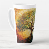 知識の木 – 油彩画 カフェラテマグ (左アングル)