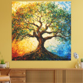 知識の木 – 油彩画 キャンバスプリント (インサイチュ (リビング))