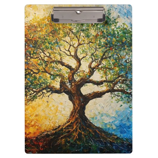 知識の木 – 油彩画 クリップボード (正面)