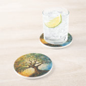 知識の木 – 油彩画 コースター (側面)