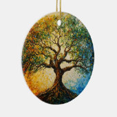 知識の木 – 油彩画 セラミックオーナメント (右)