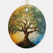 知識の木 – 油彩画 セラミックオーナメント (左)