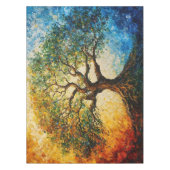 知識の木 – 油彩画 テーブルクロス (正面)