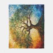 知識の木 – 油彩画 フリースブランケット (正面)