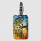 知識の木 – 油彩画 ラゲッジタグ (正面縦)