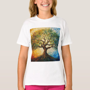 知識の木 – 油彩画 Tシャツ