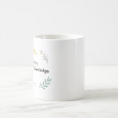 知識の種を植える植物の引用 コーヒーマグカップ (中央)