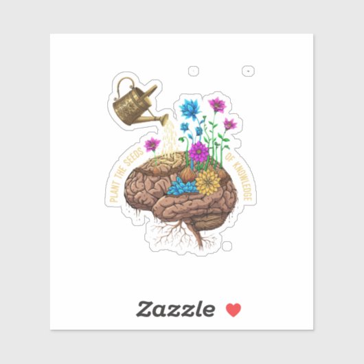 知識の種を植える | 脳感動的 シール (シート)