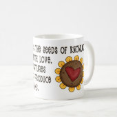 知識の種花で可愛い先生引用文 コーヒーマグカップ (正面右)