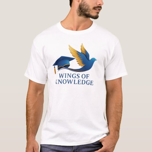知識の翼 - 卒業の自由エンブレム Tシャツ (正面)