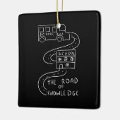 知識の道を進むバスの運転手 セラミックオーナメント (左)