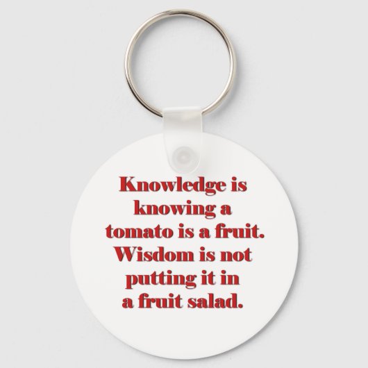 知識はトマトが果物であることを知っている。 キーホルダー (正面)