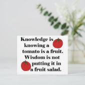 知識はトマトが果物であることを知っている。 ポストカード (スタンド正面)