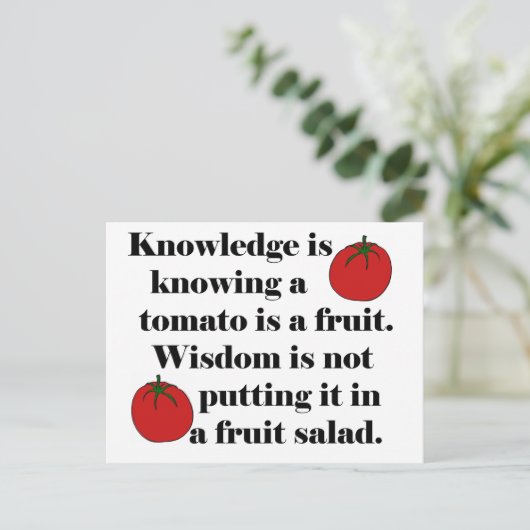 知識はトマトが果物であることを知っている。 ポストカード (スタンド正面)
