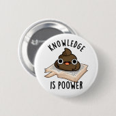 知識はパワーおもしろいウンチパン 缶バッジ (正面&裏面)