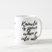知識はパワーコーヒーカップマグカップ コーヒーマグカップ (正面右)
