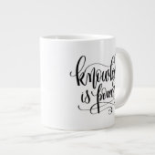 知識はパワー ジャンボコーヒーマグカップ (正面右)