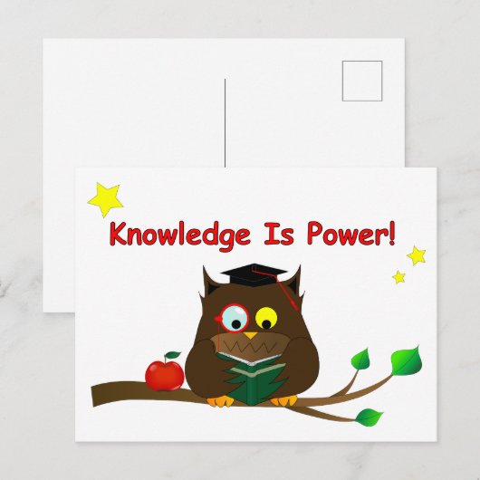 知識は力だ! ポストカード (正面/裏面)