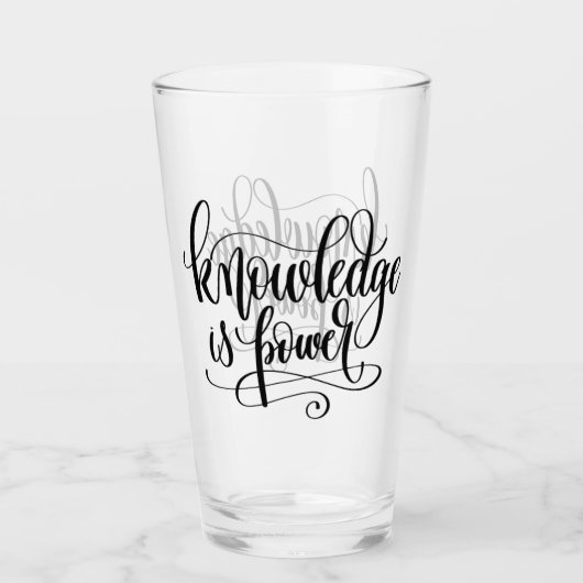知識は力です タンブラーグラス (正面)