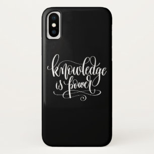 知識は力です iPhone X ケース