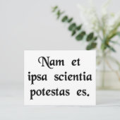 知識は力なり。 ポストカード (スタンド正面)